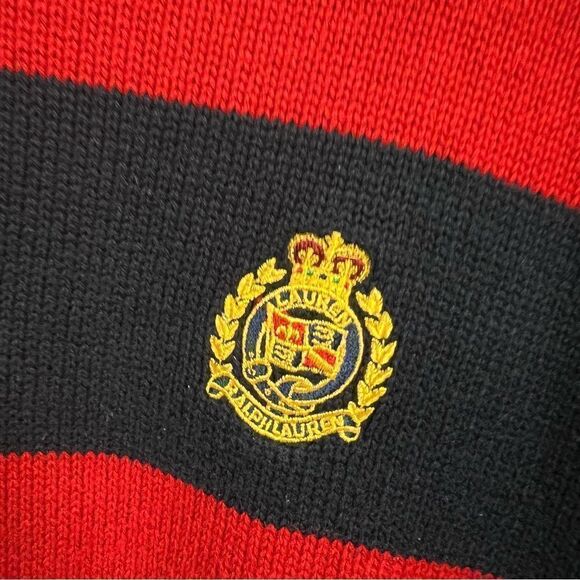 - Ralph Lauren blue and red striped rugby sweater Sz M - Picture 6 of 6